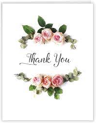 Thank you with flowers images. Amazon Com 8 5 X 11 Inch Thank You Greeting Card With Envelope Jumbo Sized Elegant Flowers Of Beautiful Pink Floral Roses Flower Arrangement Bouquet For Wedding Baby Girl Appreciation Thanks J4175atyg Office Products