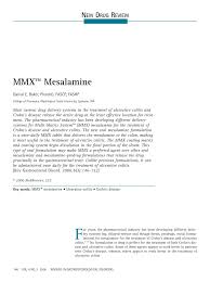 Pdf Therapeutic Equivalence Of Mesalamine Products