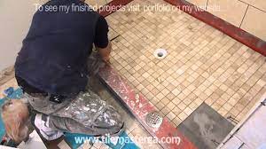 tile shower floor shower pan mud bed