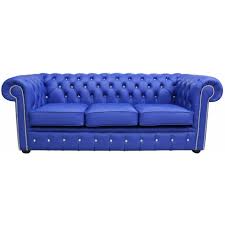 Ultramarine Blue Leather Sofa Offer