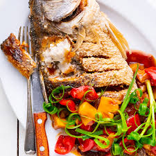 crispy fish with sweet and sour sauce