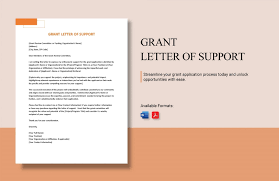 grant letter of support in ms word