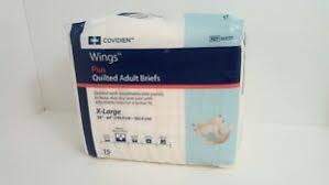 Details About Covidien Wings Plus Quilted Adult Briefs Size X Large