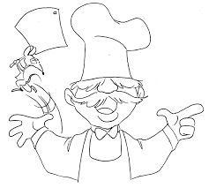 Cooking chef coloring page from professions category. Muppet Swedish Chef Coloring Pages