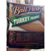 ball park turkey franks calories
