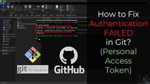 fix git fatal authentication failed