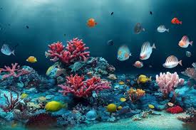 underwater sea colorful tropical fish