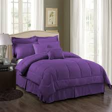 Purple Plaid Cal King Comforter Set