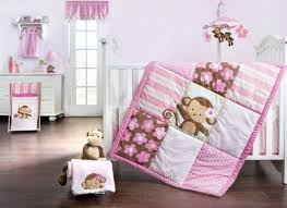 girls monkey crib bedding