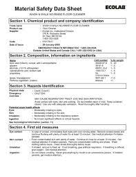 material safety data sheet coverall
