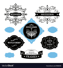 wedding frames and labels royalty