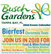 busch gardens ta bay 2018 events
