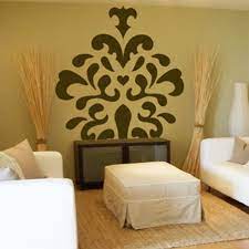 Large Damask Mural Wall Decals