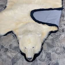 polar bear full size taxidermy rug