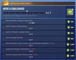 Here's all the details needed to guide you through ticking off the full list of seven fortnite week 8 challenges in season 4 Fortnite Season 4 Week 8 Challenges Fortnite Insider