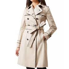 2022 Spring Yellow Slim Fit Trench Coat