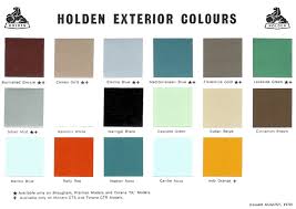 1970 Holden Paint Charts And Color Codes