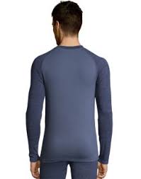 Hanes Mens Stretch Polo Long Sleeve Thermal Crewneck