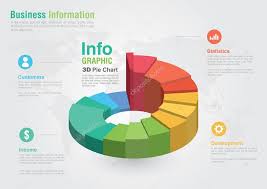 Business 3d Pie Chart Infographic Business Report Creative