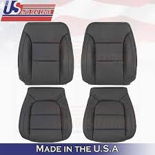 2 Bottom Leather Seat Covers Blk
