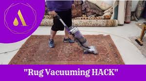 vacuuming a rug hack you