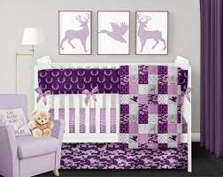 Hunting Crib Bedding Purple Nursery