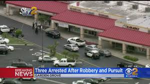 3 arrested after robbery pursuit out