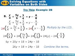 solving equations 10 3 variables