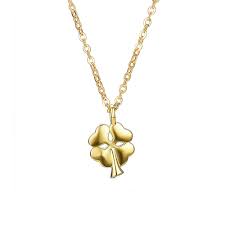 four leaf clover necklace in gold