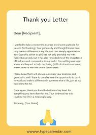 free printable thank you letter