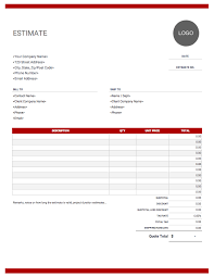 An architect may charge by the hour, by the square foot or by a percentage of the total cost of the project. Estimate Templates Free Easy Download Invoice Simple