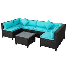 Patio casual offers tampa bays largest selection of quality outdoor furniture classics. Breakwater Bay U Shaped High Quality Rattan Wicker Patio Kit U Shaped Cross Section Outdoor Furniture Kit With Cushions And Accent Pillows Wayfair