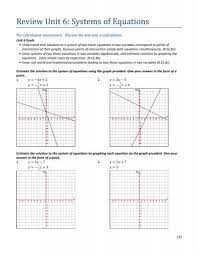 Review Unit 6 Systems Of Equations