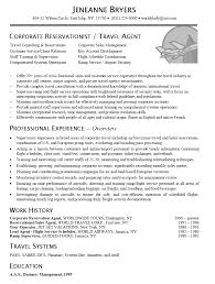 resume travel agent resume format for tourism industry travel     Resume Resource