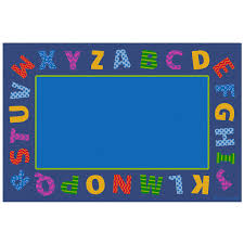 border alphabet scramble rug