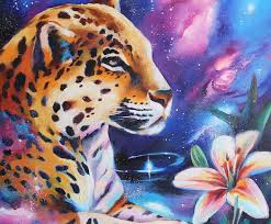Leopard Oil Painting Canvas Colorful