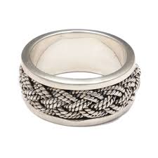 ring rope ornament 925 sterling silver