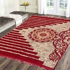 boulevard red chenille area rug