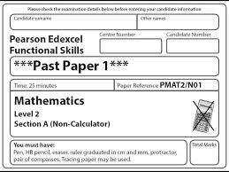 functional skills maths l2 past paper 1