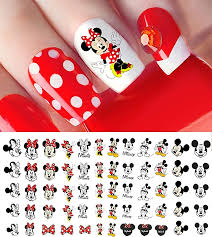mickey mouse minne mouse nail art
