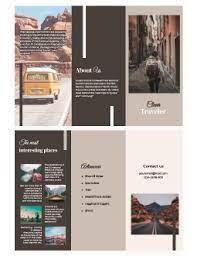 free travel brochure templates in