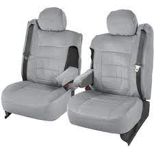Bdk Pickup Truck Seat Covers With Arm Rest And Built In Seat Belt Encore Gray