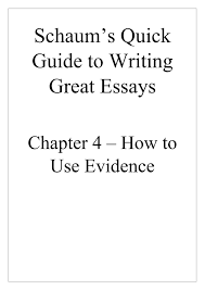 schaum s quick guide to writing great essays 