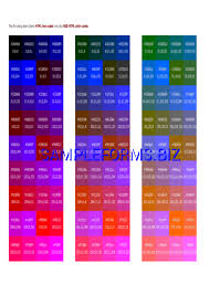 Rgb Html Color Codes Pdf Free 2 Pages