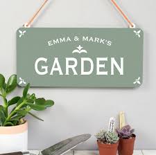 Personalised Hanging Metal Garden Sign