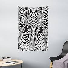 Black White Tapestry Safari Zebra