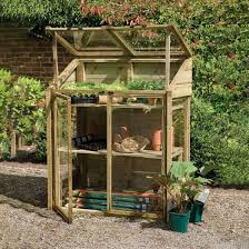 Forest Wooden Mini Lean To Greenhouse