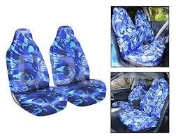 Car Seat Covers Blue Camouflage Camo