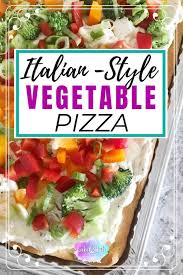 italian cream cheese veggie pizza