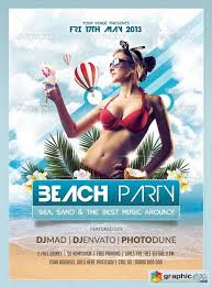 Summer Beach Party Flyer Poster Templates Free Download